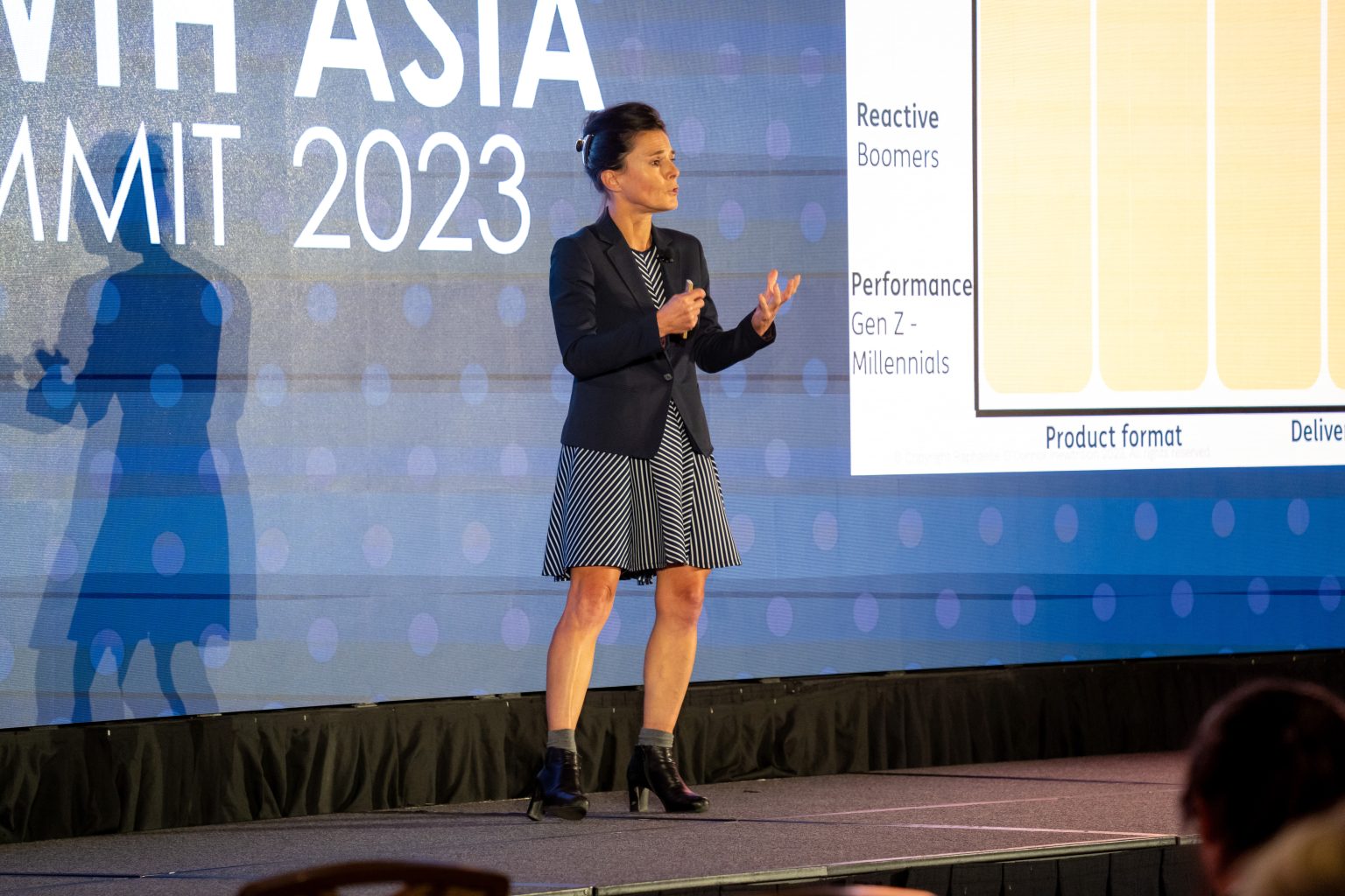 Raph on the global stage of the Asia Summit 2023 talking about Customised Nutrition